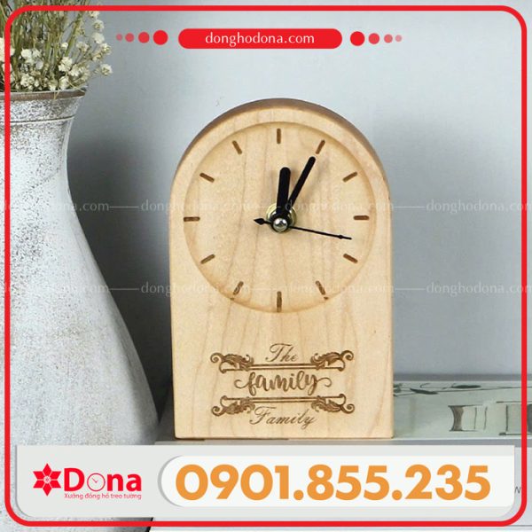 Đồng hồ để bàn khắc laser