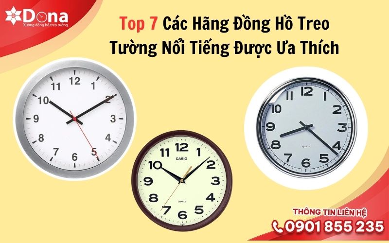 Top 7 Các Hãng Đồng Hồ Treo Tường Nổi Tiếng Được Ưa Thích