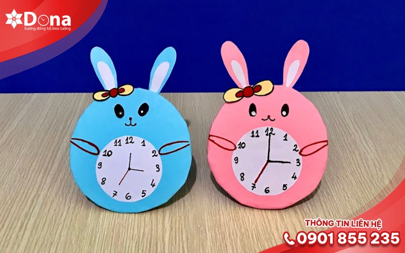 Đồng hồ treo tường giấy hình con vật