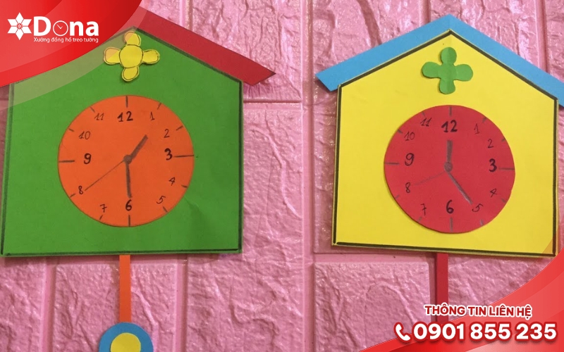 Bước 5: Trang trí đồng hồ bằng giấy màu