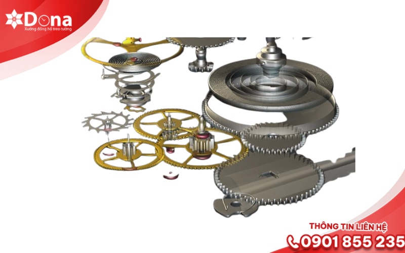 Các bước lắp bánh răng đồng hồ treo tường