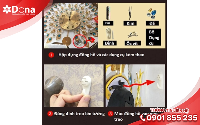 Bước 1: Đánh dấu vị trí treo bằng thước và bút