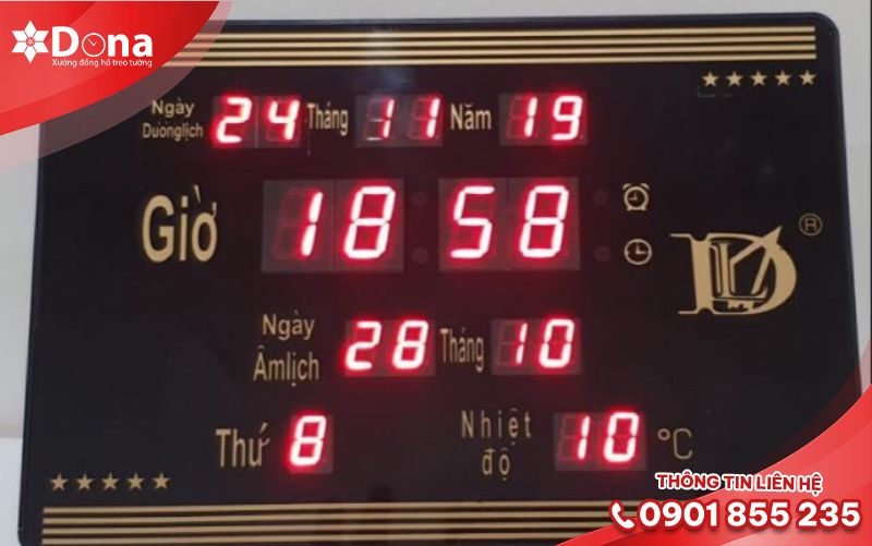 Đồng hồ lịch vạn niên gỗ cao cấp