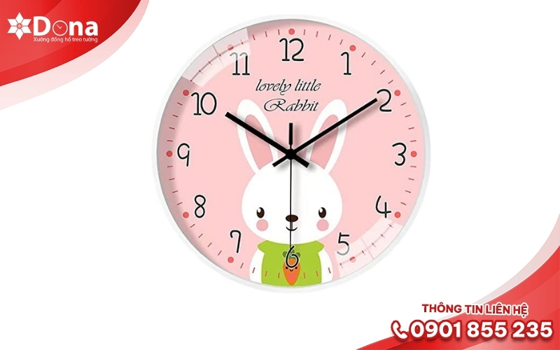 Đồng hồ treo tường số học, phù hợp cho phòng trẻ em