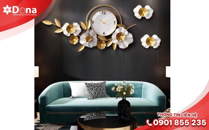 Đồng hồ treo tường kết hợp tranh trang trí