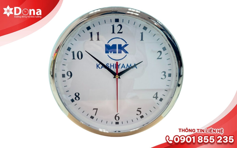 Đồng hồ treo tường in logo dạ quang