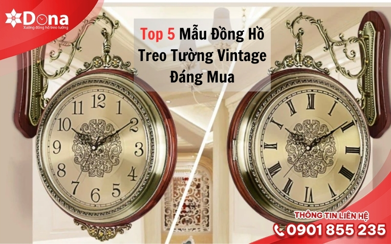 Top 5 Mẫu Đồng Hồ Treo Tường Vintage Đáng Mua