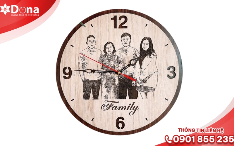 Đồng hồ treo tường in logo, hình ảnh cá nhân
