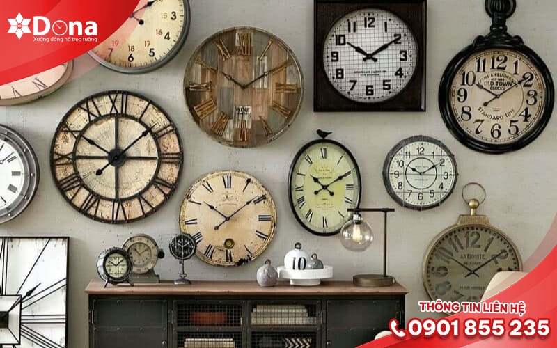 Treo quá nhiều đồng hồ trong một không gian