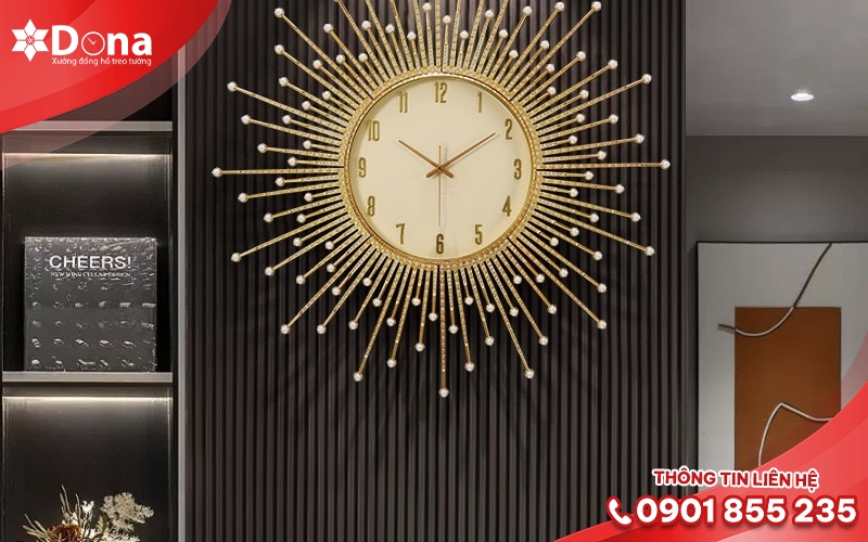 Top 10 mẫu đồng hồ decor phòng khách sang trọng thời thượng Top 10 mẫu đồng hồ decor phòng khách sang trọng thời thượng