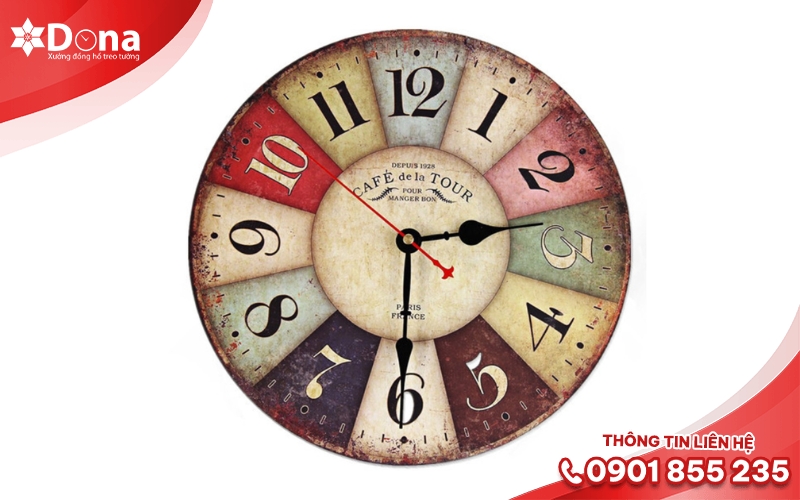 Đồng hồ decor phong cách Vintage cổ điển Đồng hồ decor phong cách Vintage cổ điển