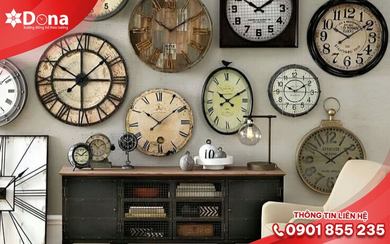 Treo quá nhiều đồng hồ trong một không gian Treo quá nhiều đồng hồ trong một không gian