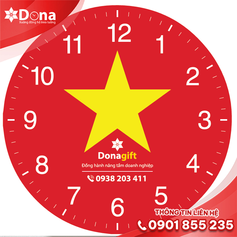 Đồng hồ treo tường in logo DonaGift - hình ảnh dự án 1
