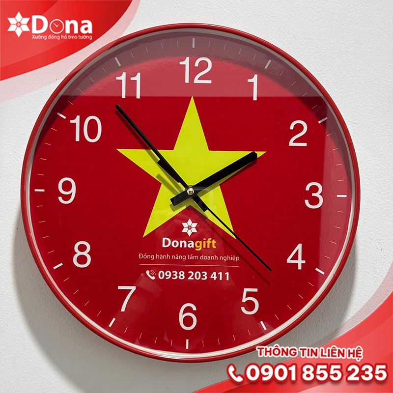 Đồng hồ treo tường in logo DonaGift - hình ảnh dự án 2