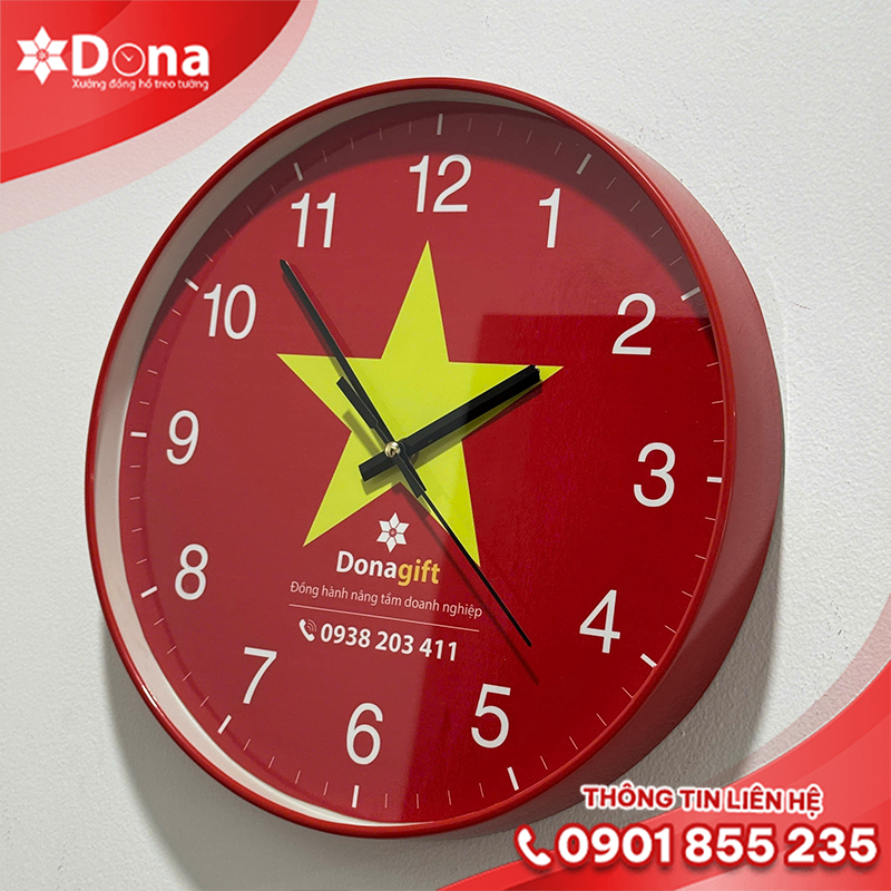 Đồng hồ treo tường in logo DonaGift - hình ảnh dự án 3
