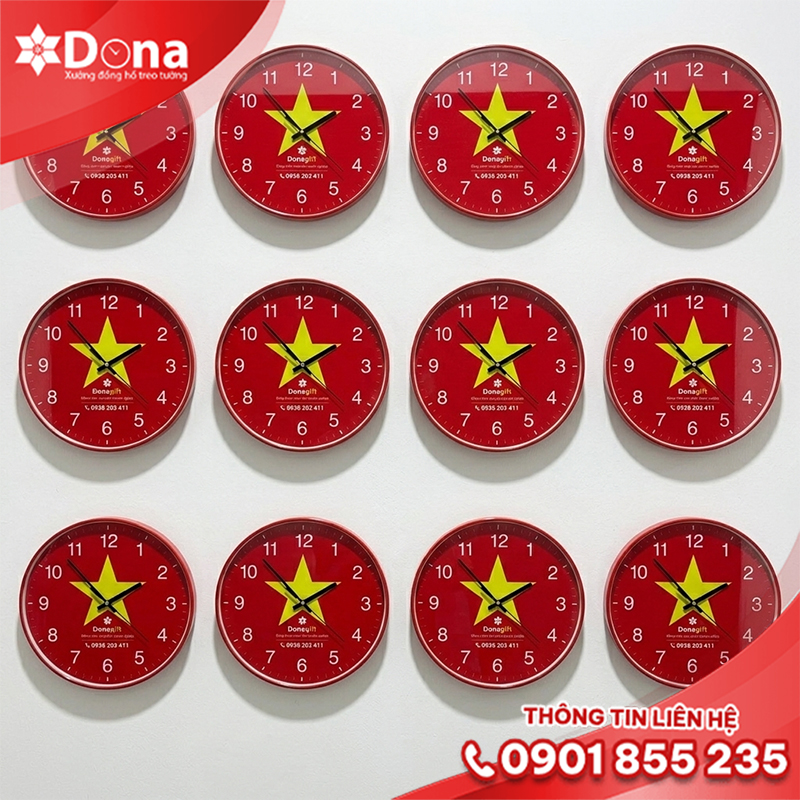 Đồng hồ treo tường in logo DonaGift - hình ảnh dự án 6