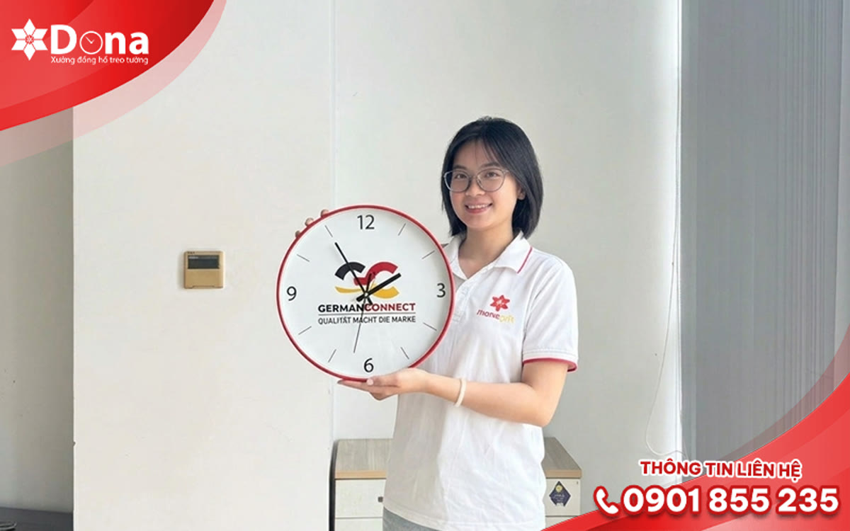 Đồng hồ treo tường in logo German Connect - hình ảnh dự án 1