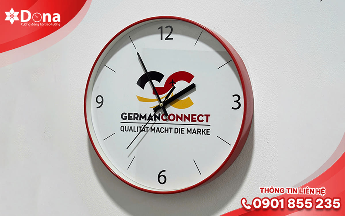 Đồng hồ treo tường in logo German Connect - hình ảnh dự án 2
