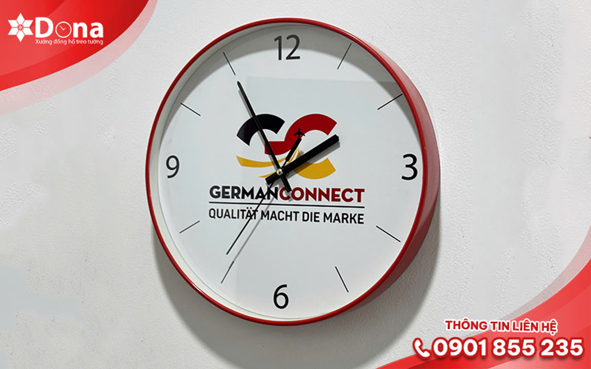 Đồng hồ treo tường in logo German Connect - hình ảnh dự án 3