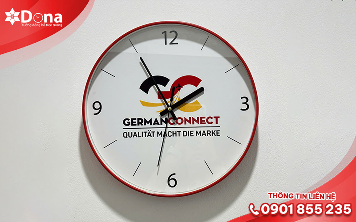 Đồng hồ treo tường in logo German Connect - hình ảnh dự án 9