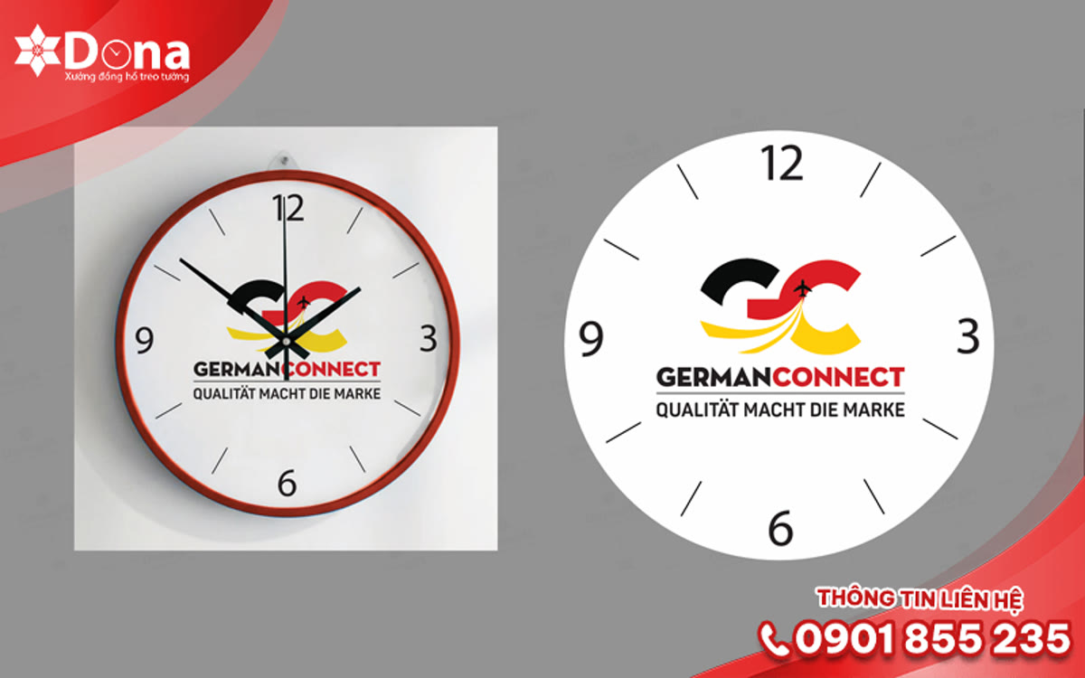 Đồng hồ treo tường in logo German Connect - hình ảnh dự án 10