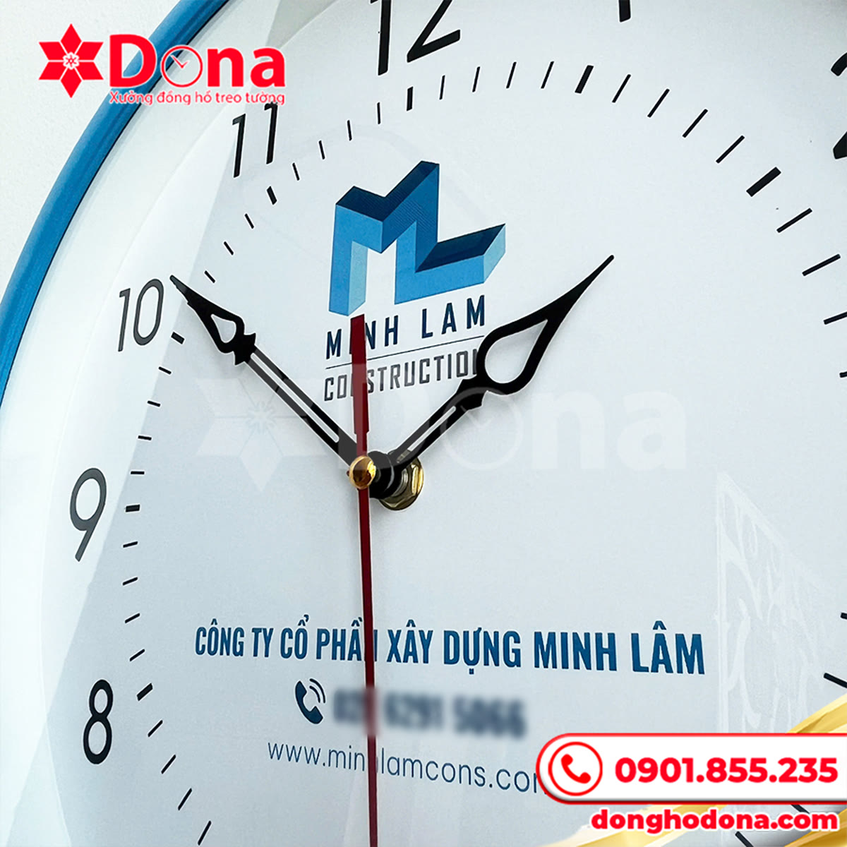 Đồng hồ treo tường in logo Công ty Minh Lâm - hình ảnh dự án 2