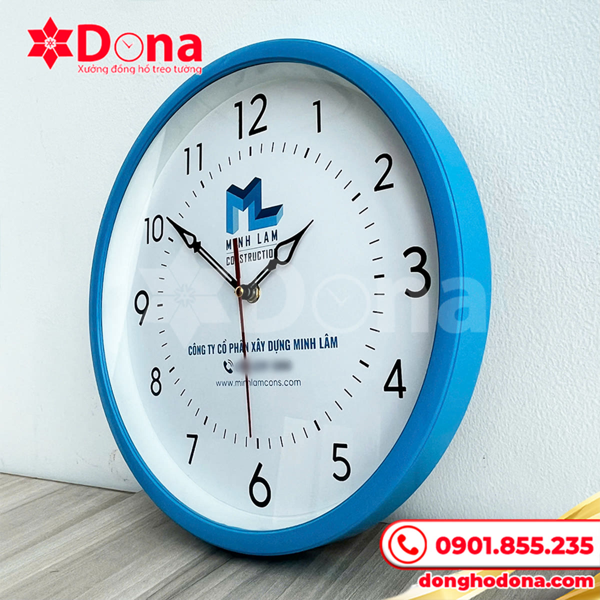 Đồng hồ treo tường in logo Công ty Minh Lâm - hình ảnh dự án 3
