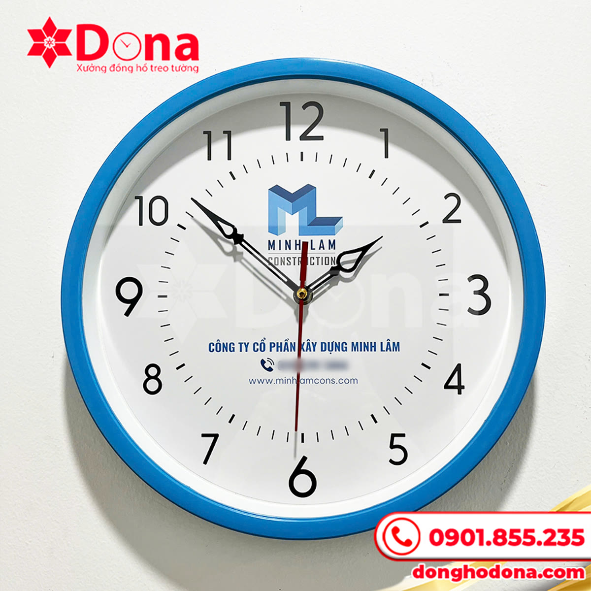 Đồng hồ treo tường in logo Công ty Minh Lâm - hình ảnh dự án 9