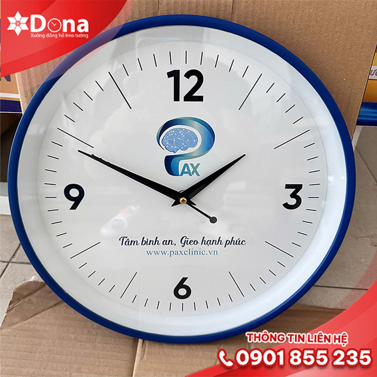 Đồng hồ treo tường in logo PAX - hình ảnh dự án 1