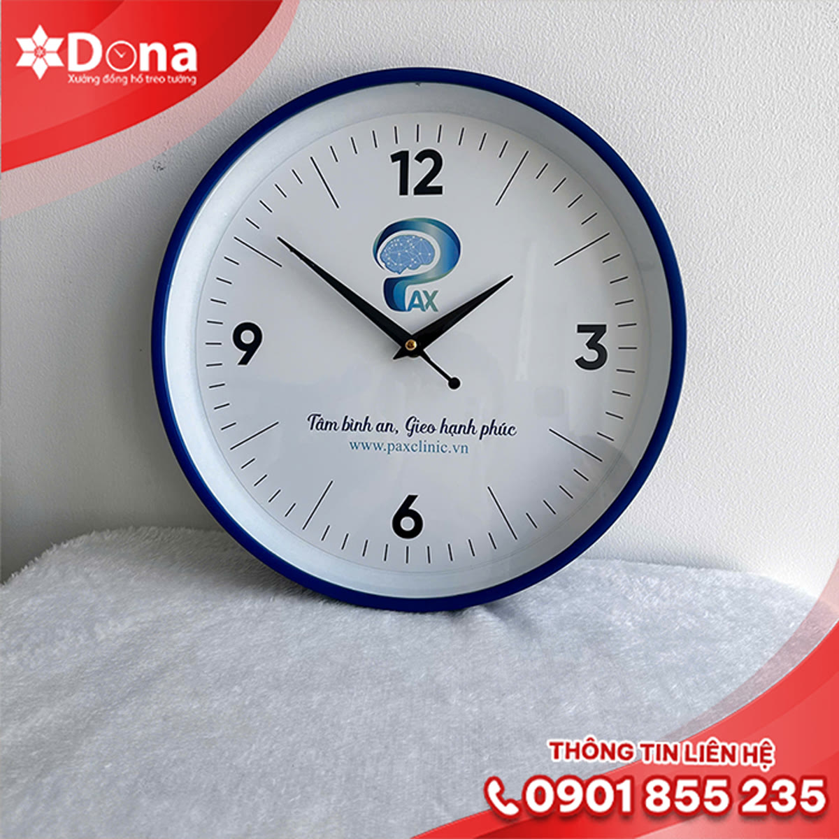 Đồng hồ treo tường in logo PAX - hình ảnh dự án 2