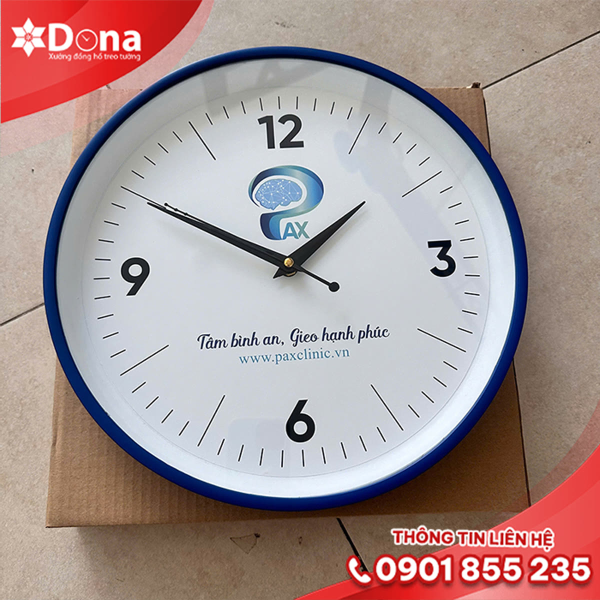 Đồng hồ treo tường in logo PAX - hình ảnh dự án 9