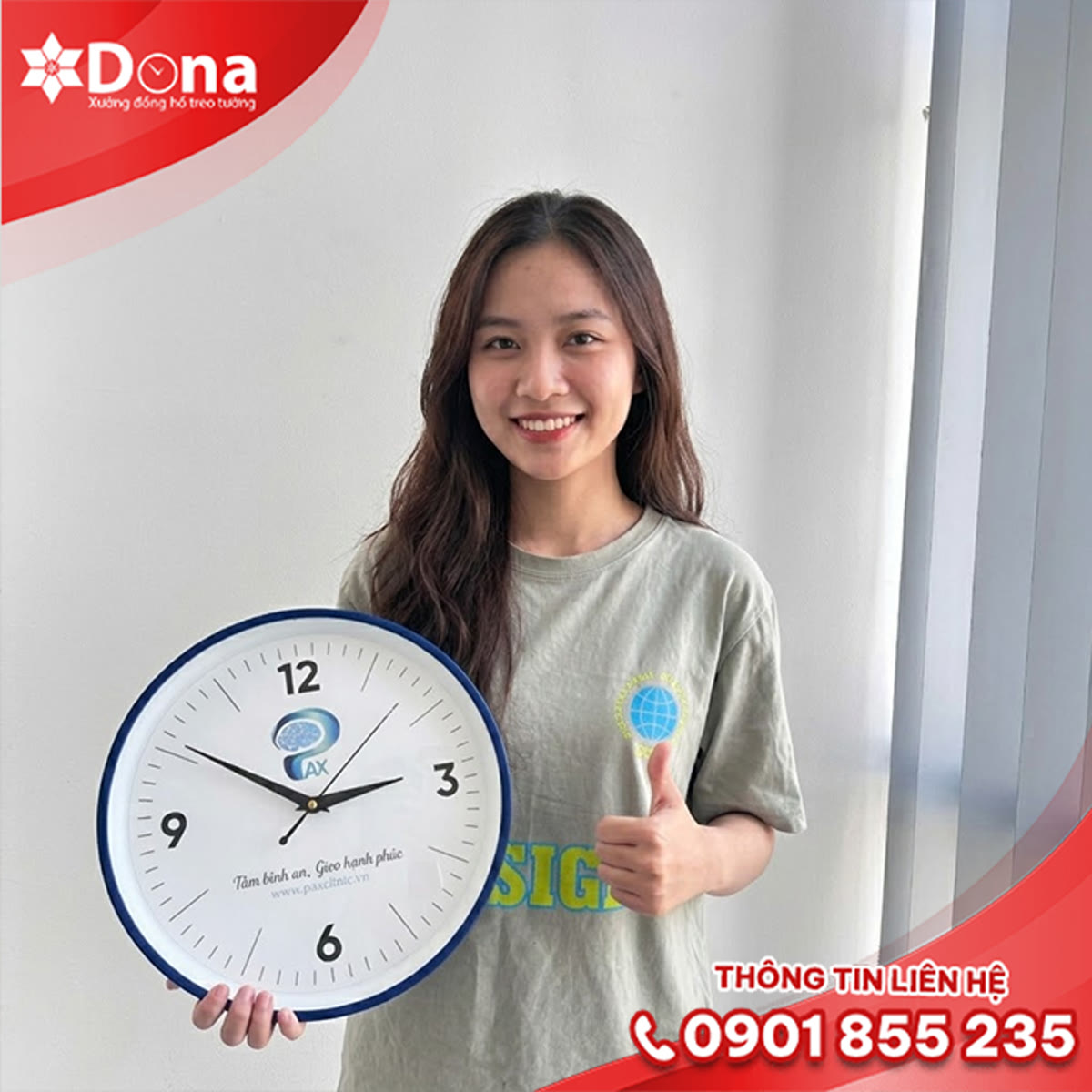 Đồng hồ treo tường in logo PAX - hình ảnh dự án 10