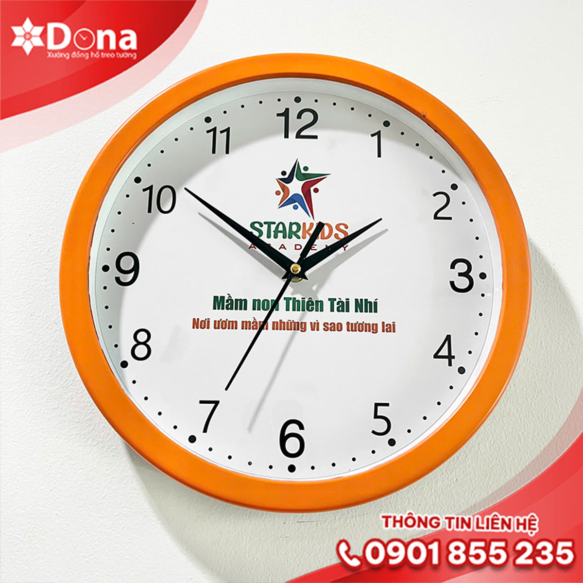 Đồng hồ treo tường in logo STAKIDS - hình ảnh dự án 2